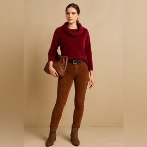 Elegant Burgundy Women's Sweater